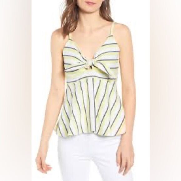 NWT Cupcakes and Cashmere Cerria Striped Top in Citrus - Picture 1 of 6